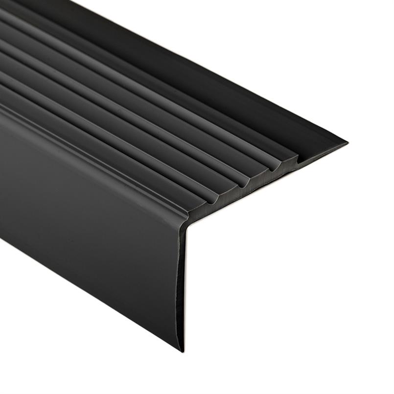 Trapneusprofiel pvc zwart LxBxH=1500x70x42mm dikte 4mm