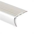 Trapneusprofiel rond aluminium grijs LxBxH=1500x65x35mm 5x