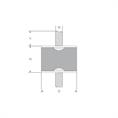 Trillingsdemper type A 60x25mm (M10) set 10 stuks