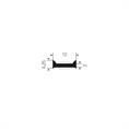 Verbindingsprofiel kopwand 12-12,8mm zwart (L=3m)