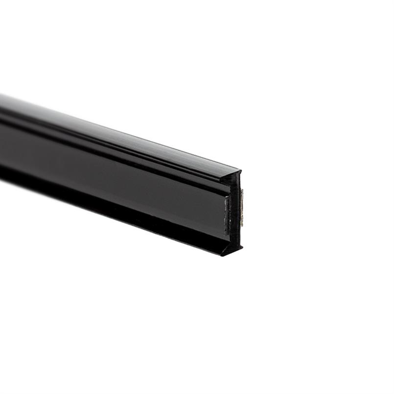 Verbindingsprofiel kopwand 12-12,8mm zwart (L=3m)