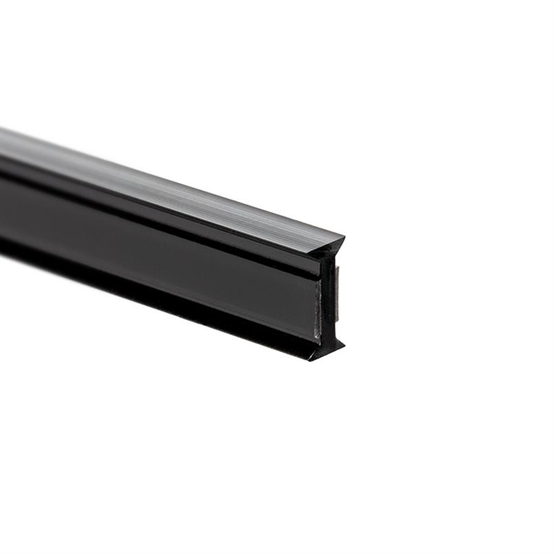 Verbindingsprofiel vlak 12-12,8mm zwart (L=3m)