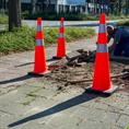 Verkeerskegel oranje - pilon 90cm hoog - 2 stuks