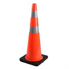Verkeerskegel oranje - pilon 90cm hoog - 2 stuks