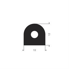 Viton D-profiel BxH=12x12mm