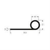 Volrubber kraalprofiel BxH= 37x12mm (L=50m)