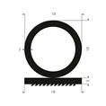 Volrubber kraalprofiel zk BxH=18x18mm (L=50m)