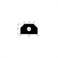 Volrubber luikenpakking BxH=25x15mm (L=40m)