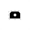 Volrubber luikenpakking BxH=30x20mm (L=20m)
