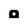Volrubber luikenpakking BxH=30x25mm (L=20m)