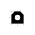 Volrubber luikenpakking BxH=30x30mm (L=15m)