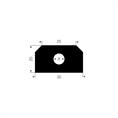 Volrubber luikenpakking BxH=35x20mm (L=20m)