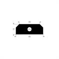 Volrubber luikenpakking BxH=40x15mm (L=20m)