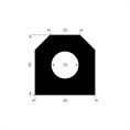 Volrubber luikenpakking BxH=40x40mm (L=15m)