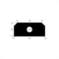 Volrubber luikenpakking BxH=45x20mm (L=15m)