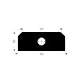 Volrubber luikenpakking BxH=50x20mm (L=15m)