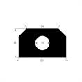 Volrubber luikenpakking BxH=50x30mm (L=10m)
