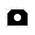 Volrubber luikenpakking BxH=50x40mm (L=10m)