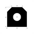Volrubber luikenpakking BxH=50x50mm (L=10m)