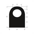 Volrubber stootprofiel BxH=27x36mm (L=20m)