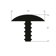 Volrubber T-profiel BxH=15x12mm (L=50m)