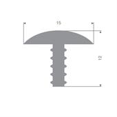 Volrubber T-profiel grijs BxH=15x12mm (L=10m)