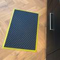 Werkplaatsmat 900x600mm zwart/geel